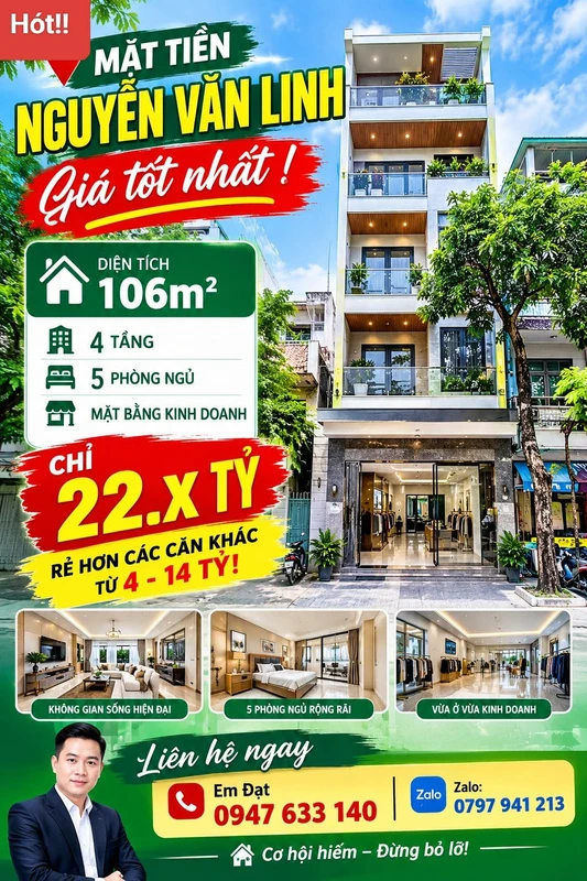 Bán nhà 4 tầng 106m² 5PN gần sân bay Đà Nẵng