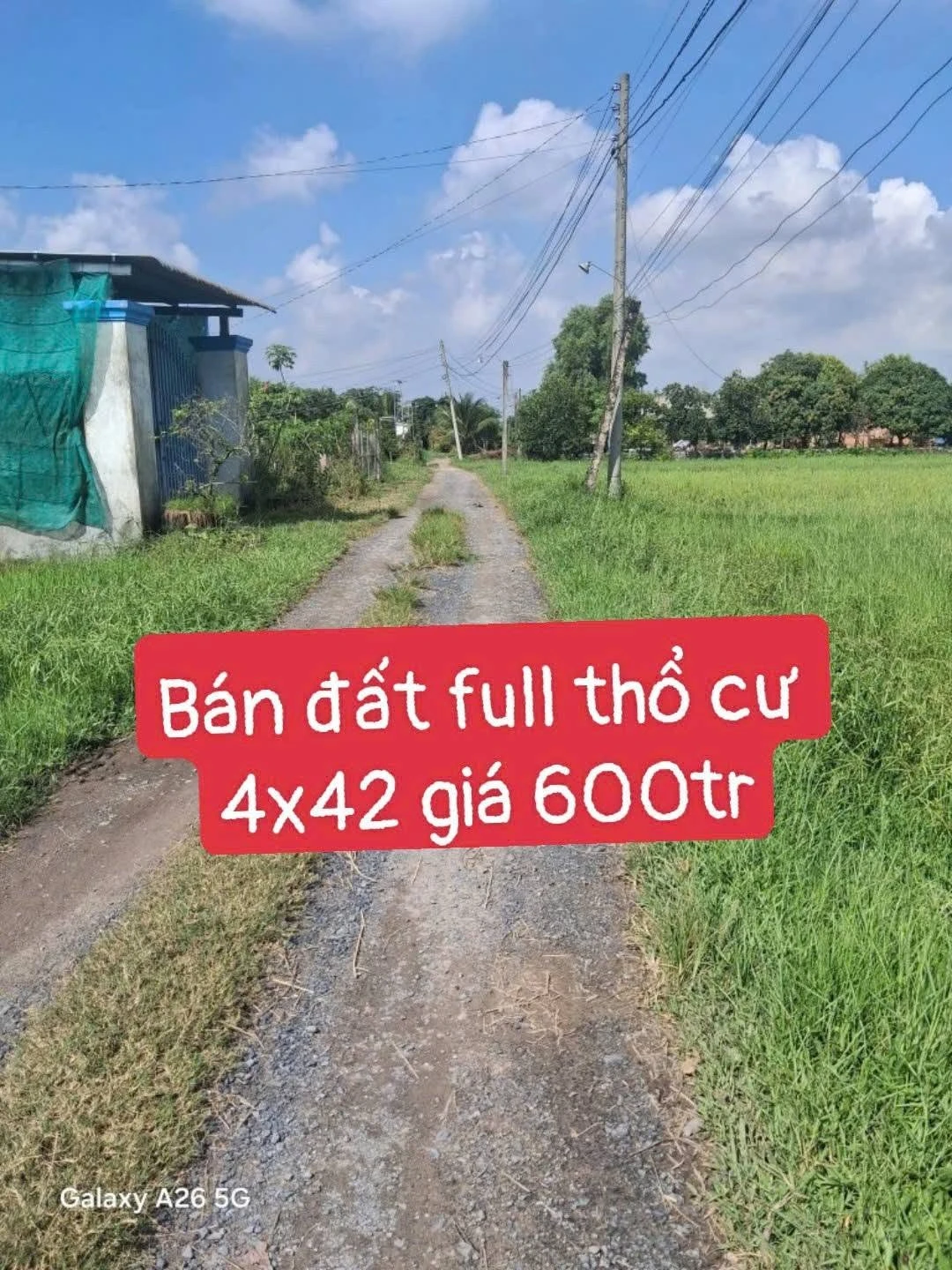 Bán đất thổ cư SHR Mỹ Hạnh Bình Chánh 168m2 600 triệu - Ảnh 1