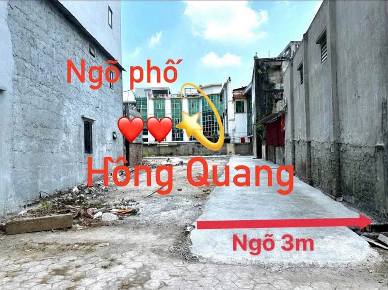 Bán đất ngõ phố đường Hồng Quang 42,1m2, TP Hải Dương