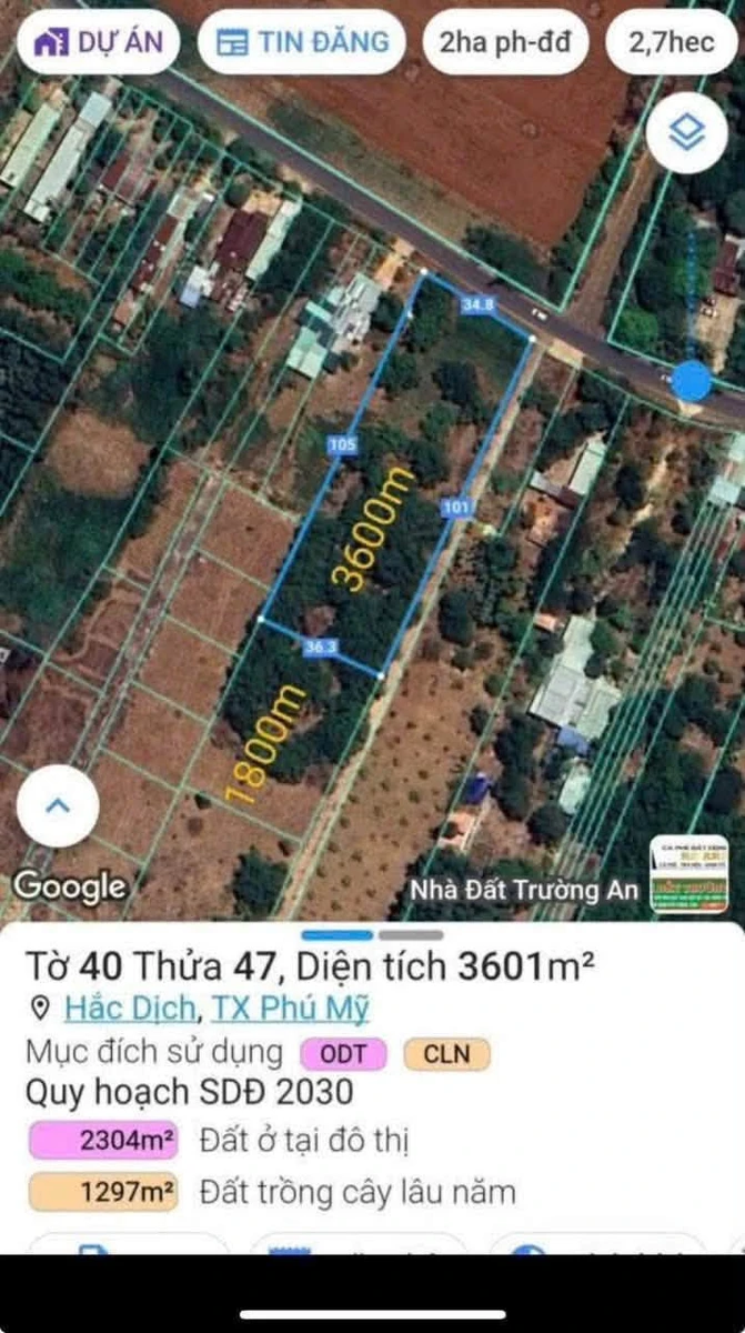 Bán 5400m² đất mặt tiền Tô Nguyệt Định, Tân Thành - Ảnh thu nhỏ 3