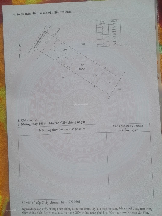 Bán lô đất DT: 1020 m2 có 200m2 thổ cách Tỉnh lộ 871C 150m, giá 1,6 tỷ (gần bằng 1,6tr/m2) - Ảnh thu nhỏ 4