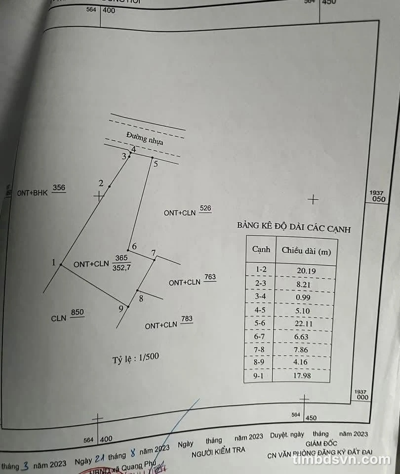 Bán đất mặt tiền 352m2 Lê Trạm, Quang Phú - Ảnh thu nhỏ 3