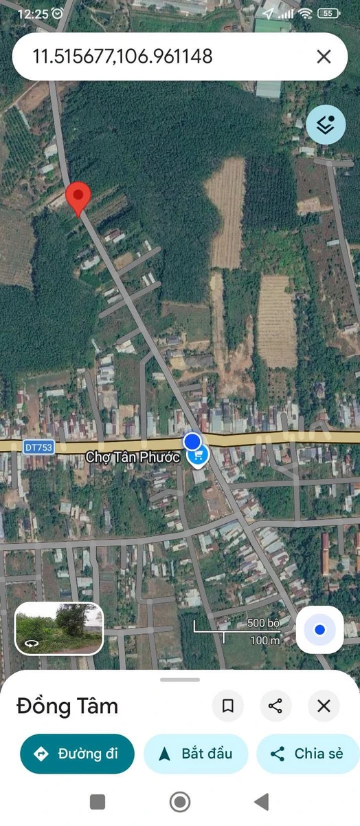 Bán đất 10x50m, 200m2 thổ cư, giá 900 triệu gần chợ Cây Điệp, Tân Phước, Đồng Phú - Ảnh thu nhỏ 2