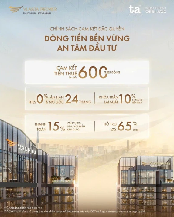 Suất nội bộ 1PN chỉ từ 3,7 tỷ thanh toán 15% nhận nhà cam kết cho thuê đến 600tr, HTLS 0% 24 tháng - Ảnh thu nhỏ 3