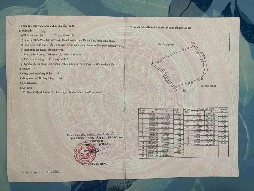 Bán đất 5,5 sào Thuận Hòa, Bình Thuận giá 550 triệu - Ảnh 1