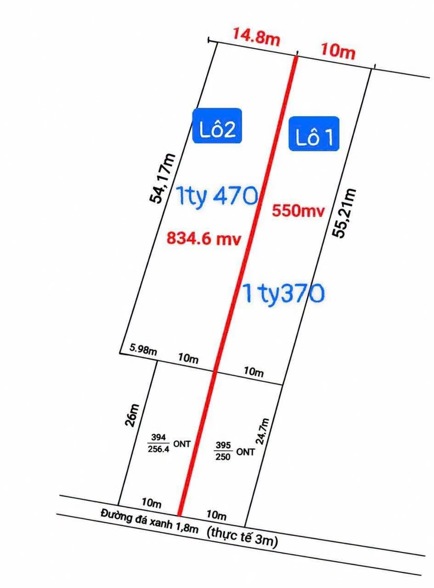 Bán đất thổ vườn 10x80m, 2 lô liền kề, xã Thạnh Hòa, Bến Lức, Long An - Ảnh thu nhỏ 5