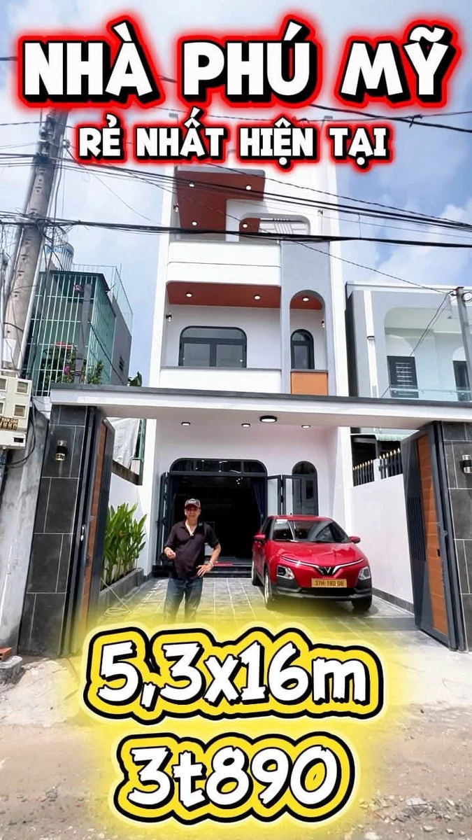 Bán nhà Phú Mỹ 180m² 3PN 2WC, giá 3 tỷ 890 - Ảnh 1