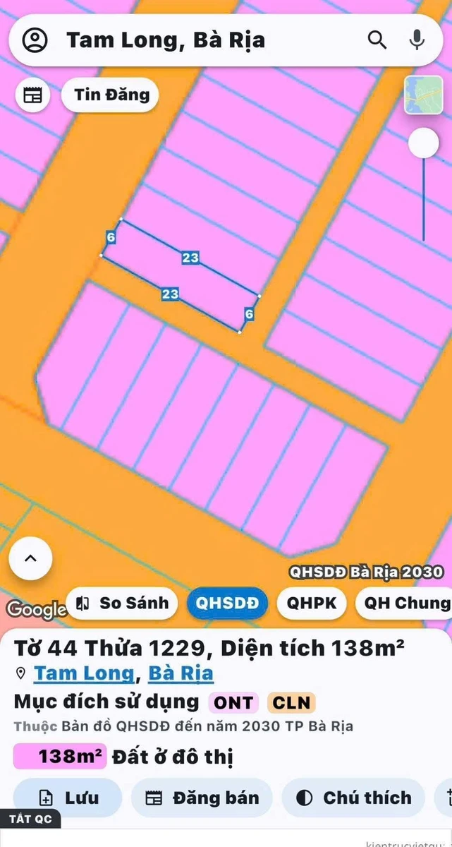 Bán lô đất góc 6x23 thổ cư 110m2 Thanh Sơn C, Hòa Long, TP Bà Rịa giá 2,69 tỷ - Ảnh thu nhỏ 3