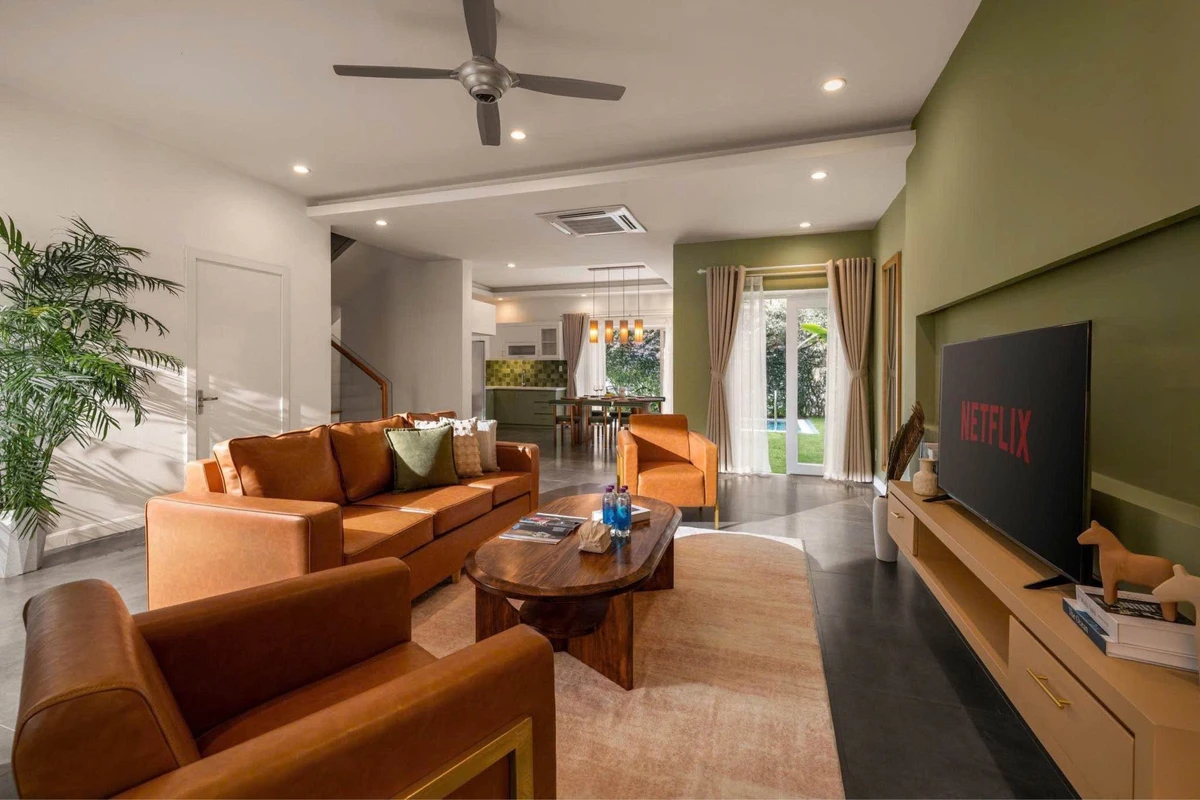 Cho thuê villa 2 tầng 400m², 4 phòng ngủ, hồ bơi, Chế Lan Viên - Ảnh thu nhỏ 2