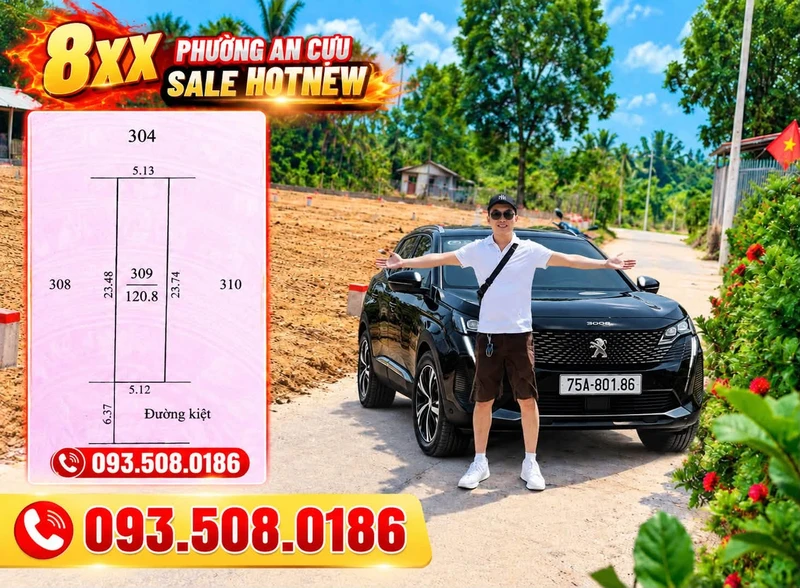 Bán lô đất 120m² kiệt 86 Thiên Thái, Huế