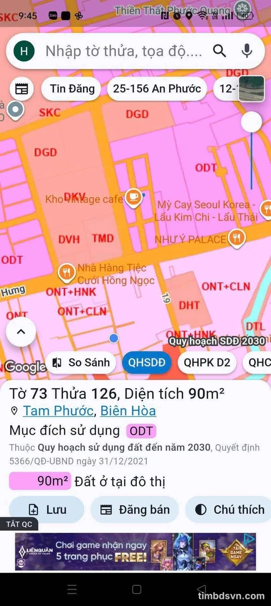 Bán đất Tam Phước Bình Chánh 90m2 1 tỷ 790 triệu - Ảnh thu nhỏ 2