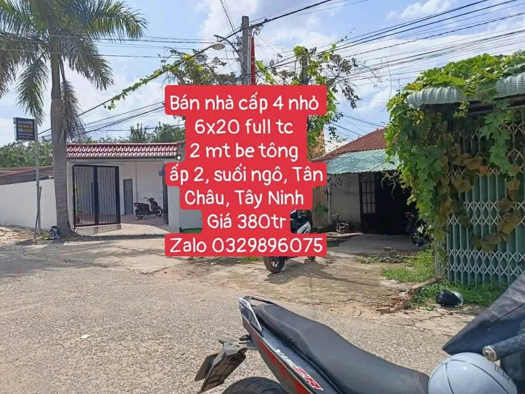 Bán nhà cấp 4 nhỏ 6x20m, 2 mặt tiền bê tông tại Suối Ngô, Tân Châu, Tây Ninh - Ảnh 1