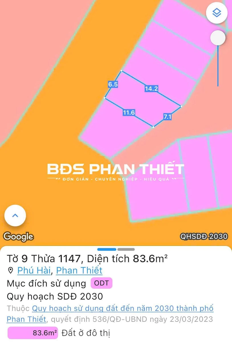 Bán nền biệt thự Queen Pearl 83.6m2, 2 tỷ 090 triệu Phan Thiết - Ảnh 1