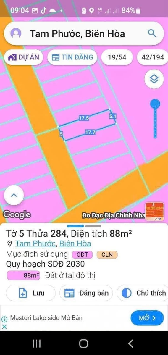 Bán đất thổ cư 55m² Phường Tam Phước, Đồng Nai 5 tỷ - Ảnh 1