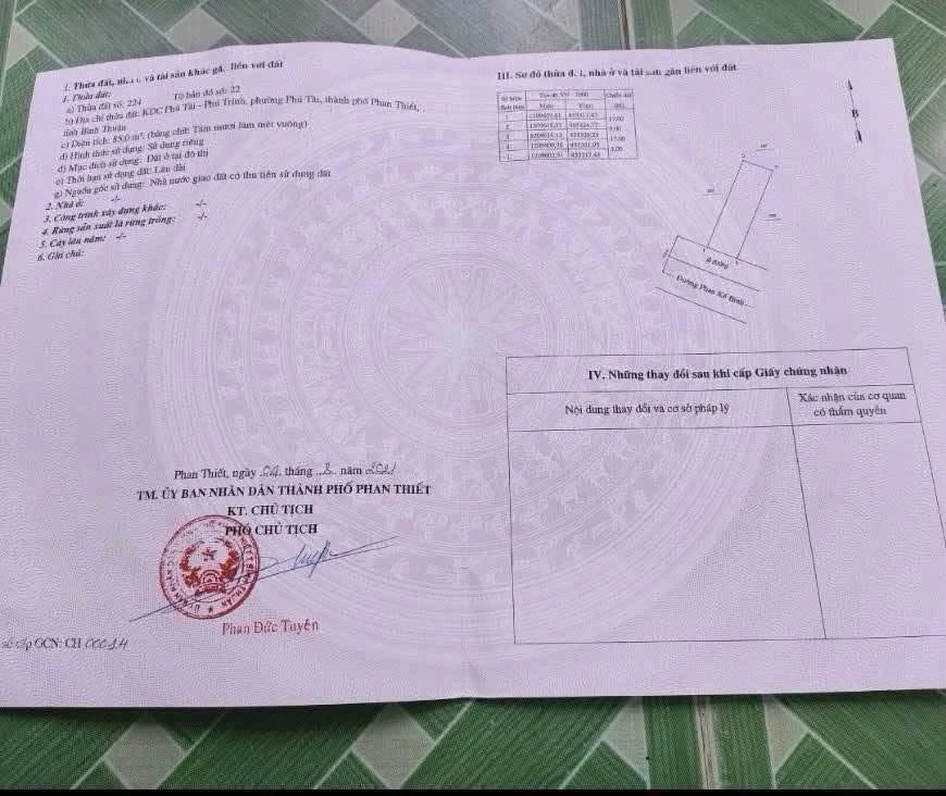 Bán đất thổ cư mặt nhựa 85m2 đường Phan Kế Bính, KDC Phú Tài, Phan Thiết, Bình Thuận - Ảnh thu nhỏ 2