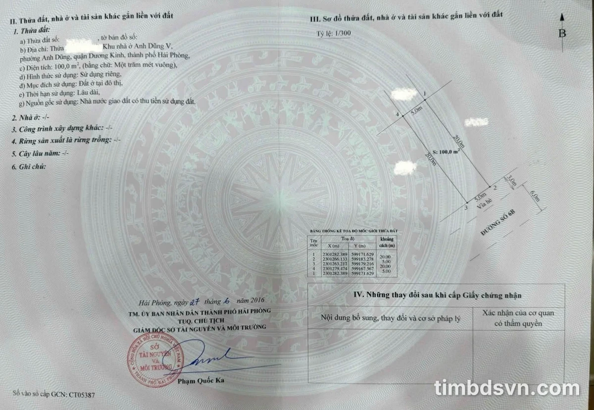 Bán đất 100m² mặt tiền 5m Anh Dũng 5, Hải Phòng - Ảnh 1