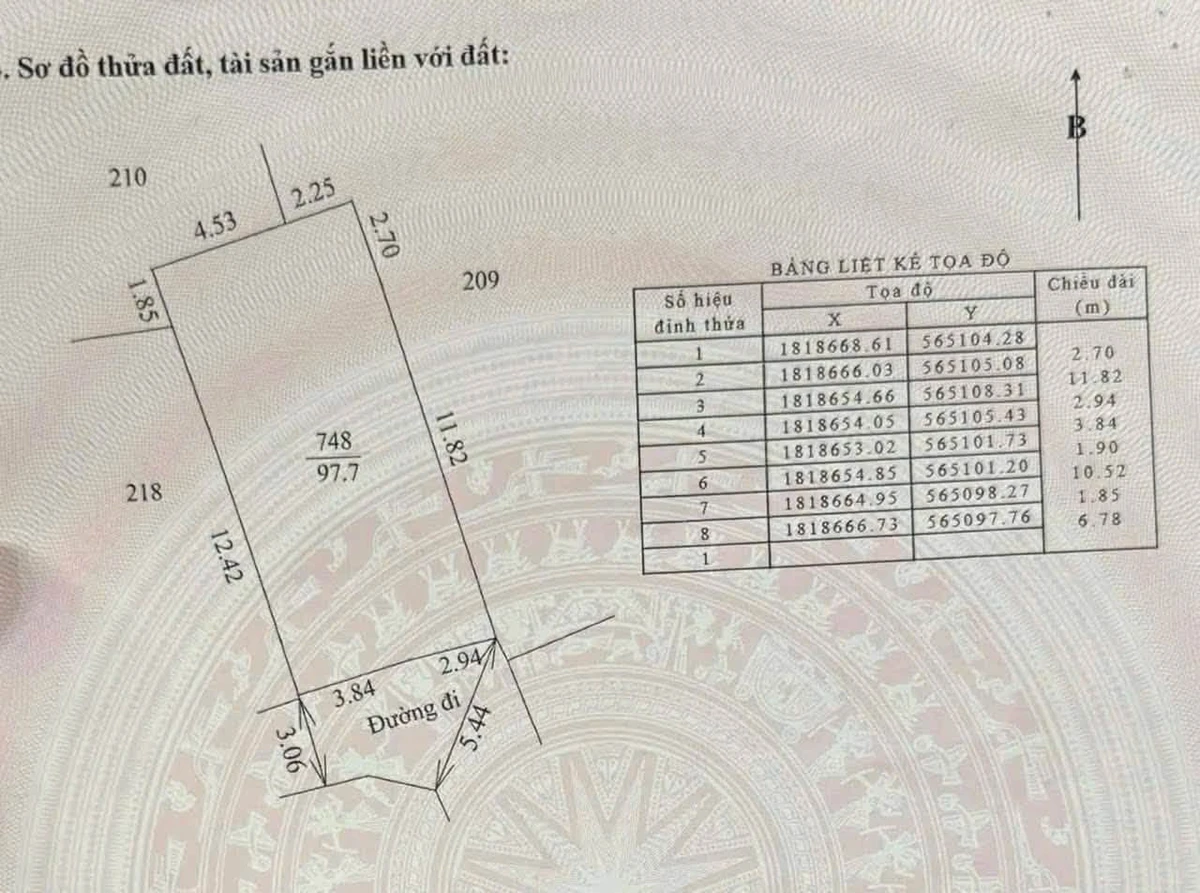 Bán đất 97.7m2 Làng Đại Học Huế, giá 1.6 tỷ - Ảnh thu nhỏ 2