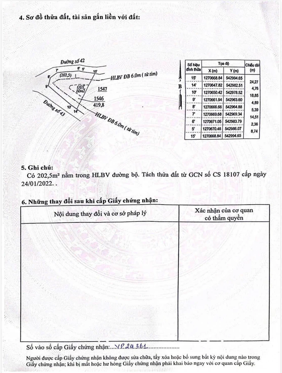 Bán lô đất góc 419,8m² Minh Hưng, Bình Dương - Ảnh thu nhỏ 4