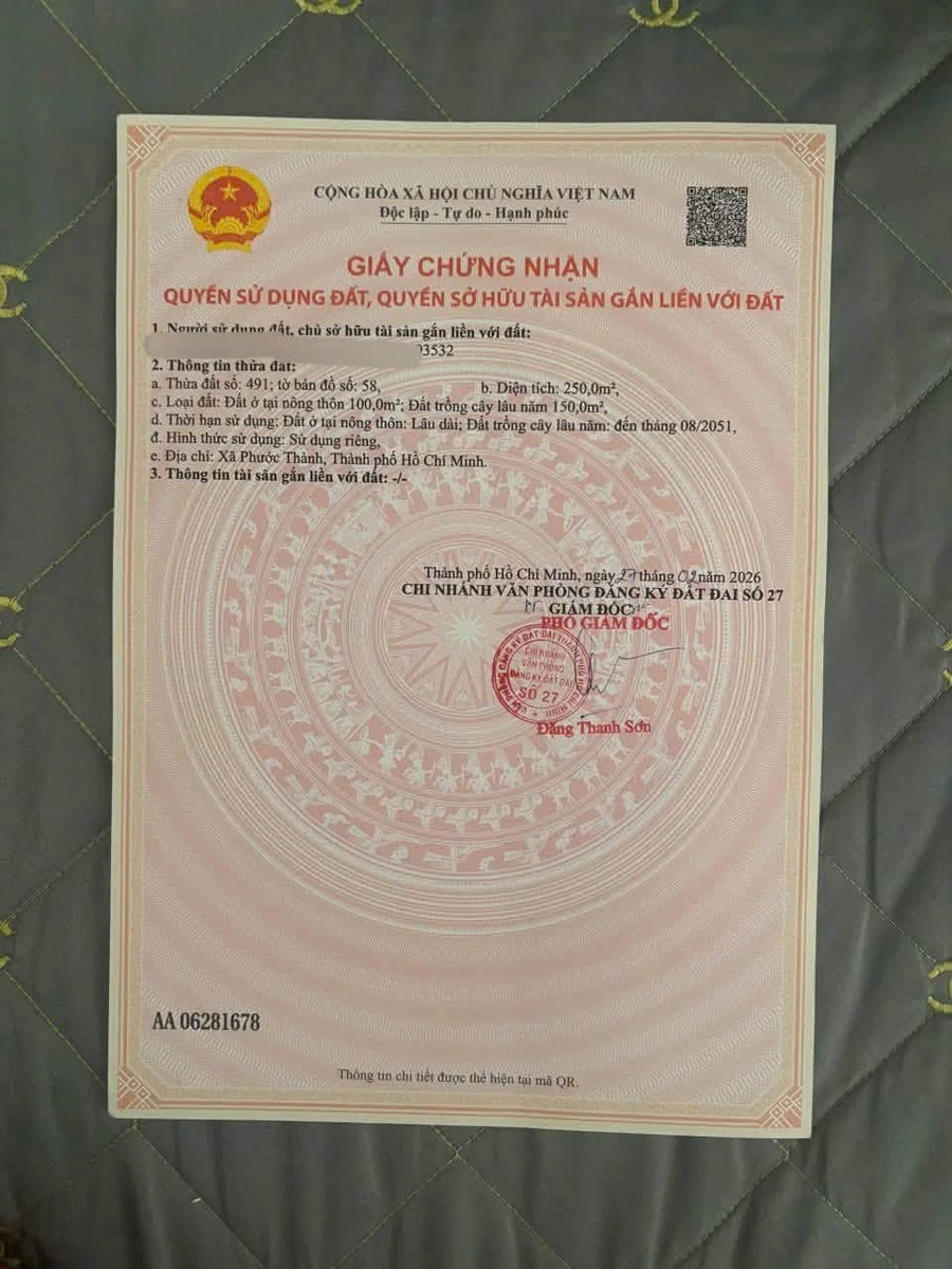 Bán đất Phước Thành Nhà Bè 250m2, giá 420 triệu - Ảnh thu nhỏ 5