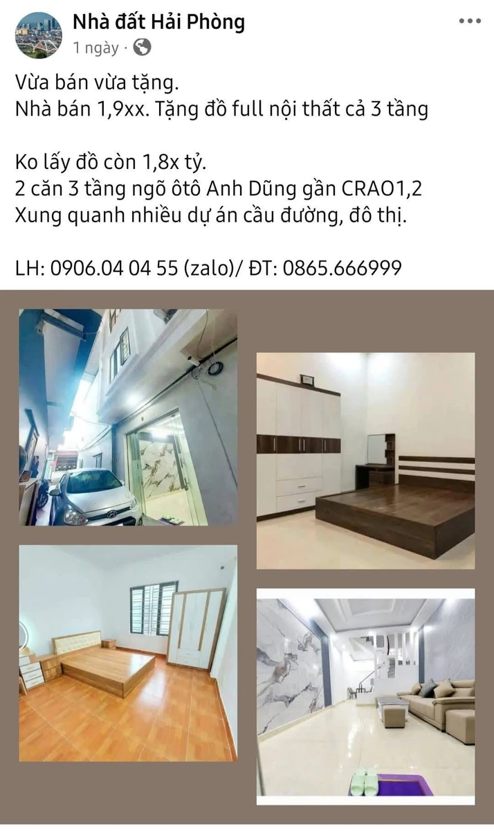 Bán 2 nhà 3 tầng 120m² Trà Khê Dương Kinh Hải Phòng 1,9 tỷ - Ảnh thu nhỏ 2
