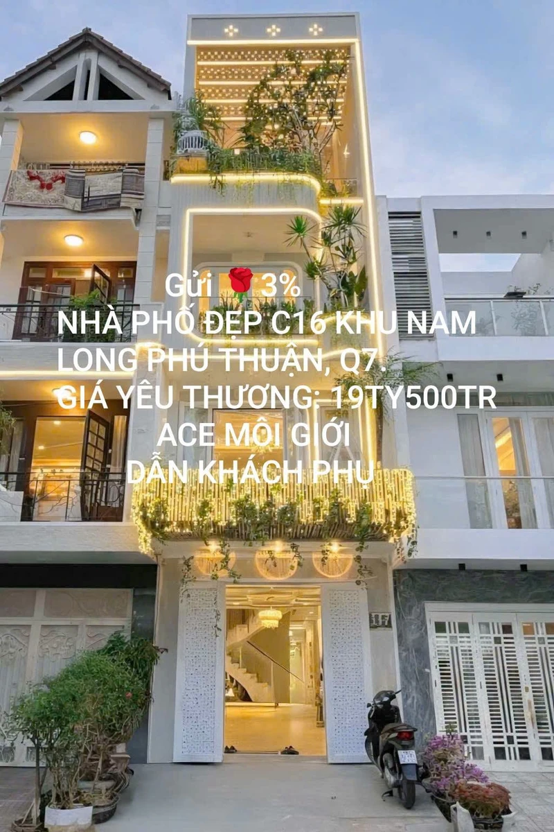 Bán nhà phố hiện đại 4 tầng 234m² khu Nam Long Quận 7, giá 19,5 tỷ - Ảnh 1
