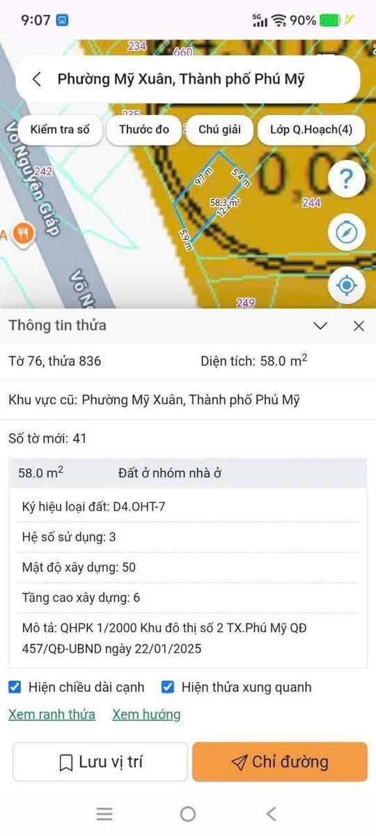 Bán đất mặt tiền Võ Nguyên Giáp Phú Mỹ 5.9x12m 3tỷ750 - Ảnh thu nhỏ 3