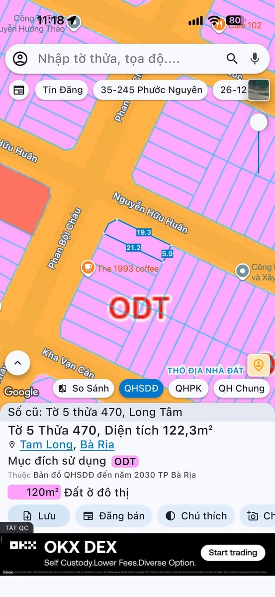 Bán lô đất góc 2 mặt tiền 122m2 Bà Rịa 3,6 tỷ - Ảnh thu nhỏ 3