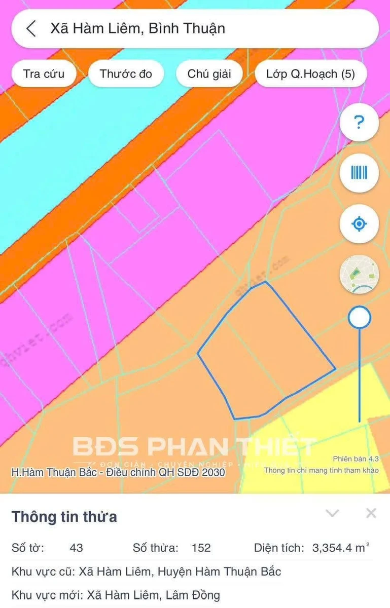 Bán đất vườn Hàm Liêm 3.334 m² - 1,1 tỷ - Ảnh thu nhỏ 3