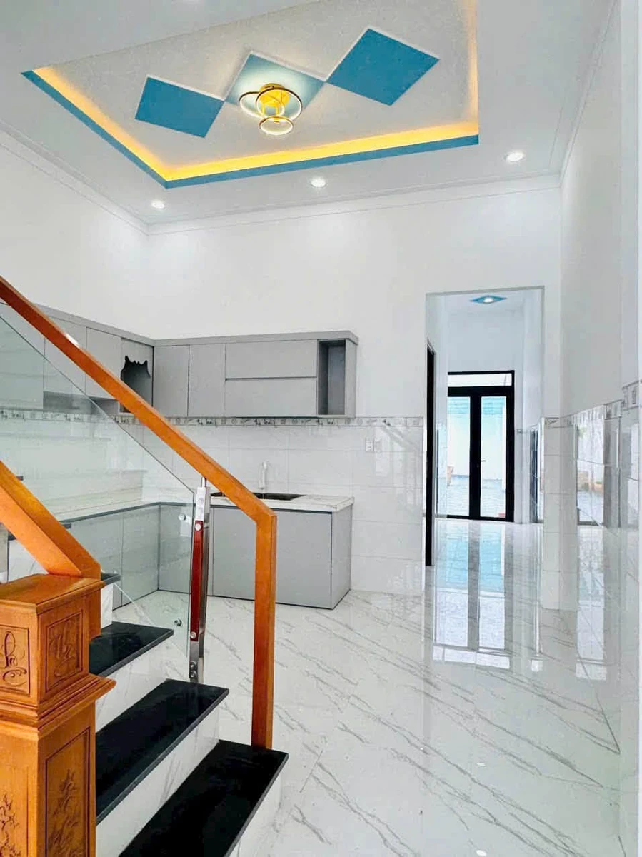 Bán nhà 1 trệt 1 lầu mặt tiền 140.7m² Phước Vĩnh Tây, Long An - Ảnh thu nhỏ 5