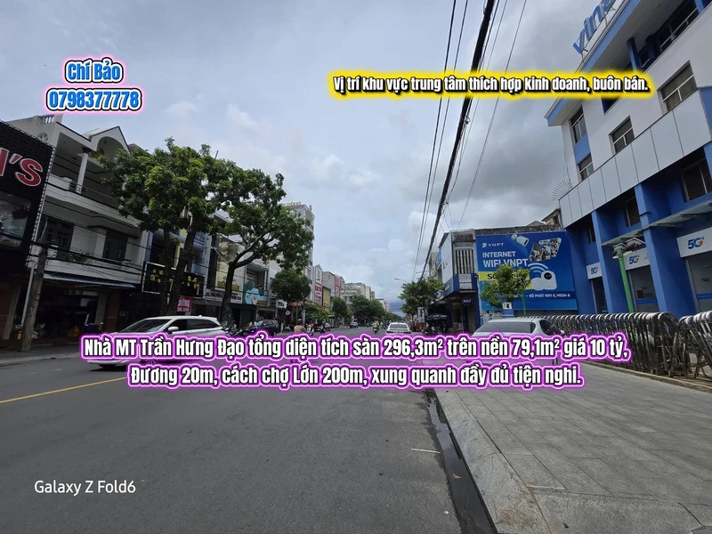 Bán nhà 4 tầng mặt tiền Trần Hưng Đạo 296m² Tuy Hòa