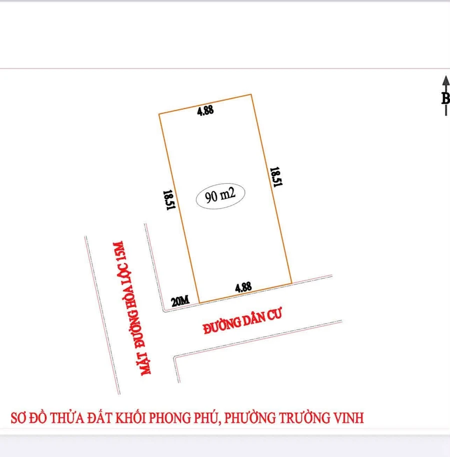 Bán đất Đông Nam 90m² 1 tỷ 750 triệu Trường Vinh - Ảnh thu nhỏ 2