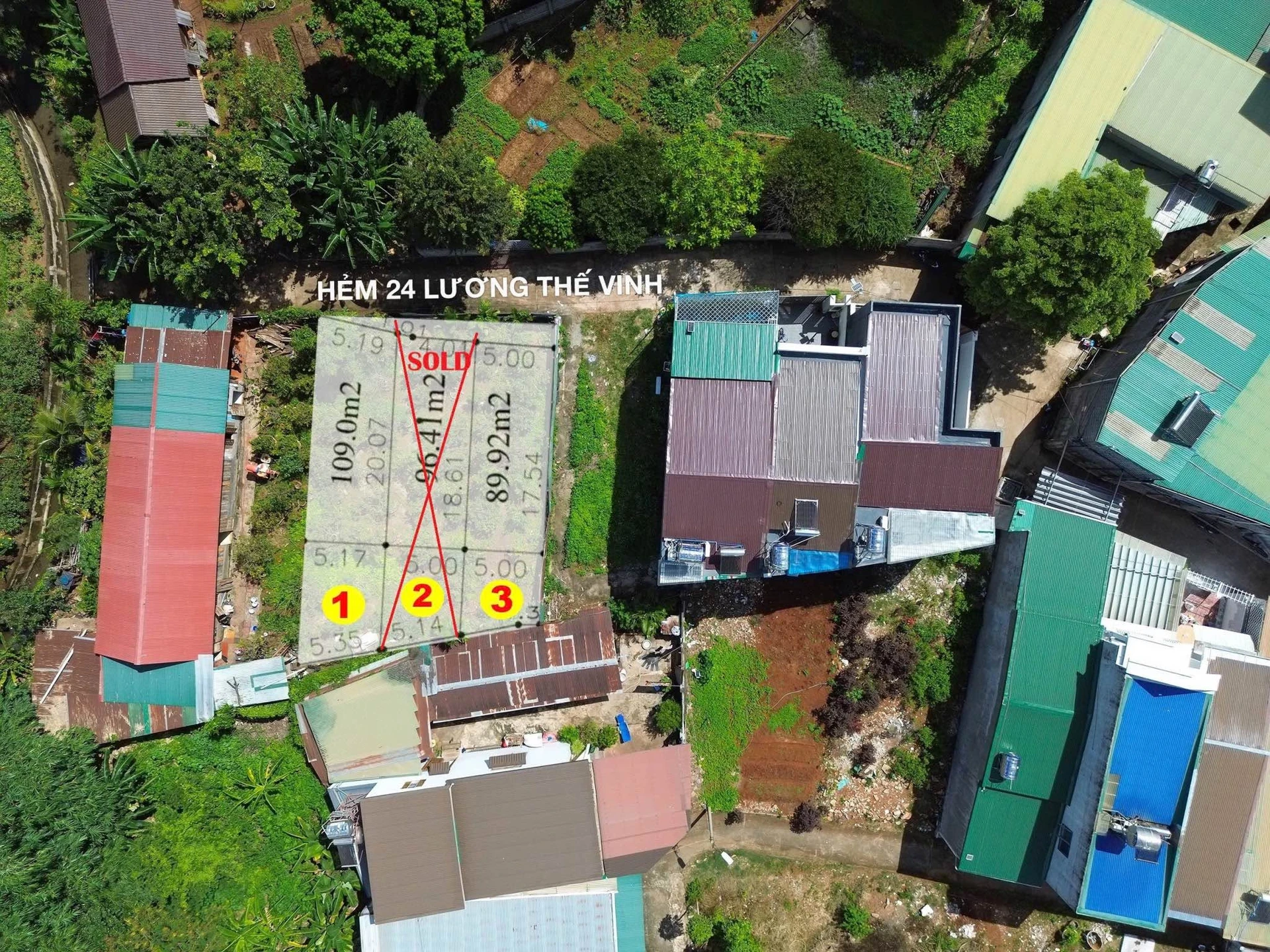Bán lô đất thổ cư 5x20m nở hậu hẻm 24 Lương Thế Vinh, Buôn Ma Thuột giá 2,65 tỷ - Ảnh 1