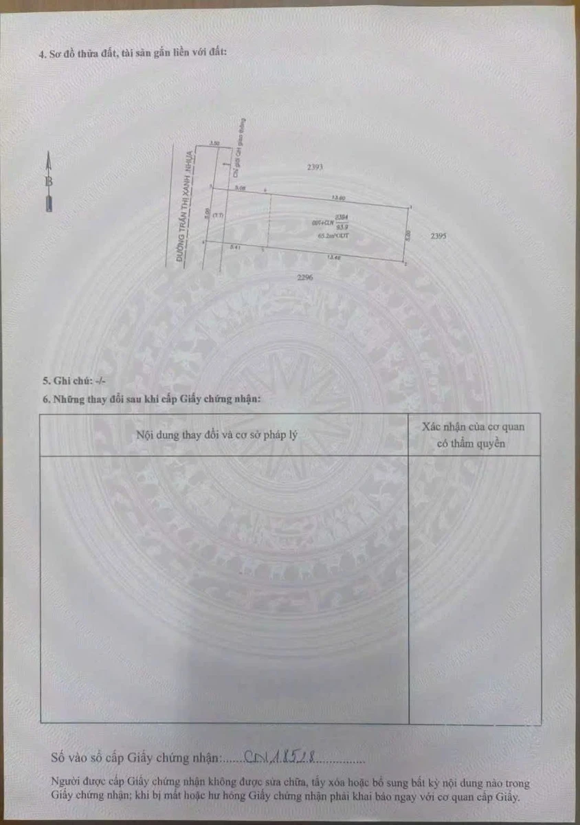 Bán lô đất mặt tiền Trần Thị Xanh Dĩ An 94m² - Ảnh thu nhỏ 3