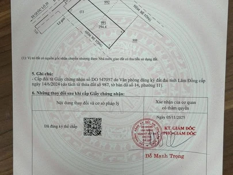 Bán lô đất 2 mặt tiền 300m² Đà Lạt 10,5 tỷ - Ảnh thu nhỏ 3