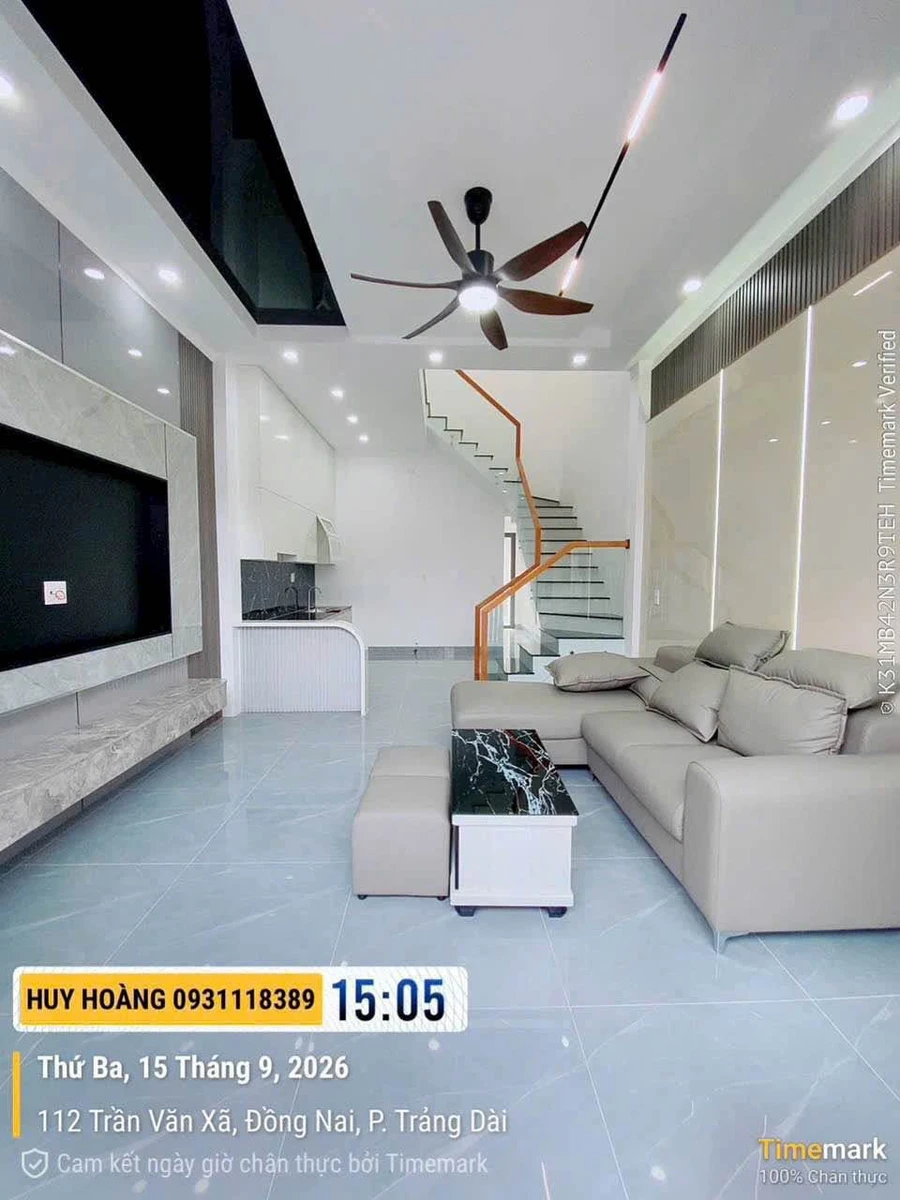 Bán nhà lầu 3PN 135m² gần chợ Trảng Dài, Bình Tân - Ảnh thu nhỏ 2