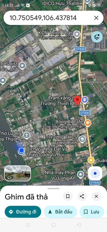 Bán nền đất 250m2 mặt tiền đường Lộ 824, Tây Ninh, 1.9 tỷ