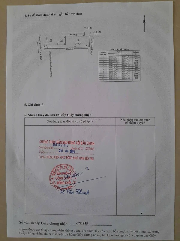 Bán đất 365 m2 đường Nguyễn Trung Trực, Bến Tre
