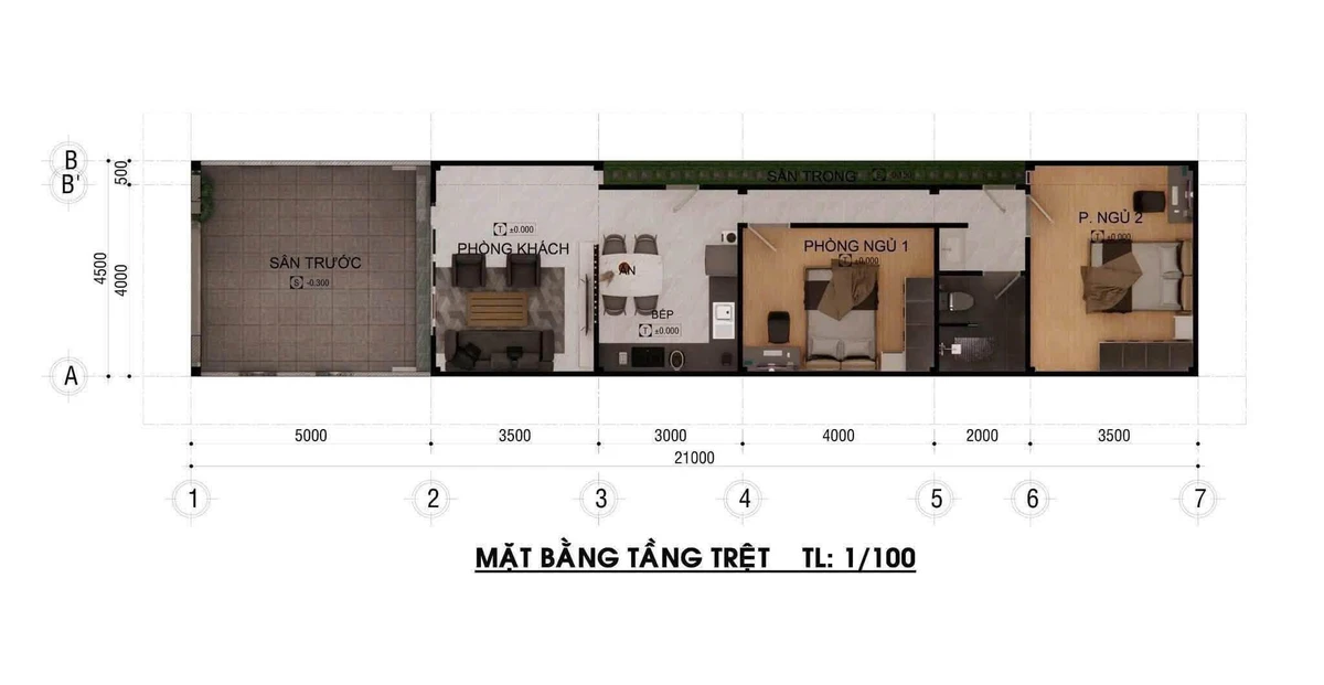 Bán nhà cấp 4 mới 94.5m² Tân Xuyên 1.7 tỷ - Ảnh thu nhỏ 4