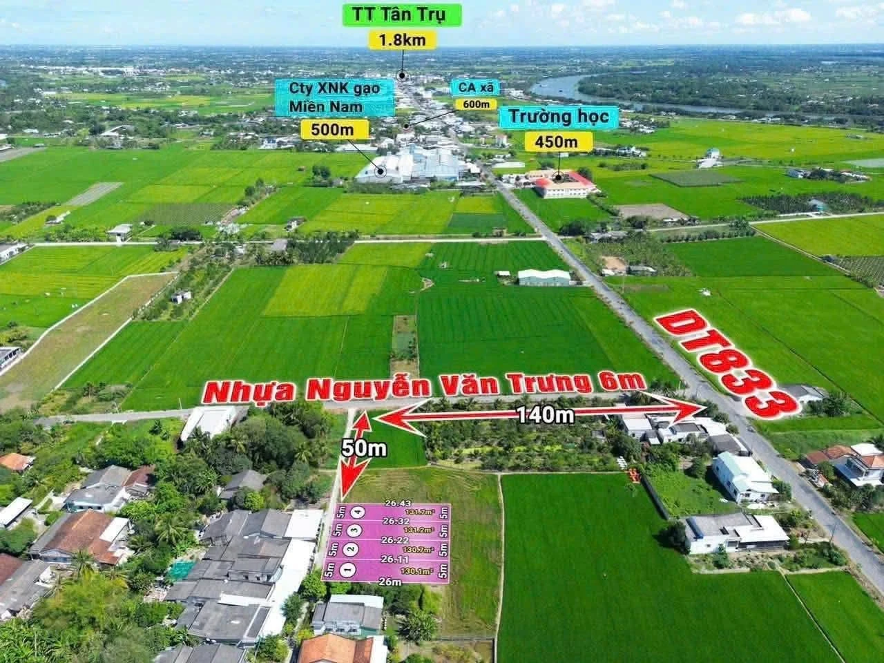 Bán đất Đan Tạ Thành Cát 130m2 sát đường, gần chợ - Ảnh 1