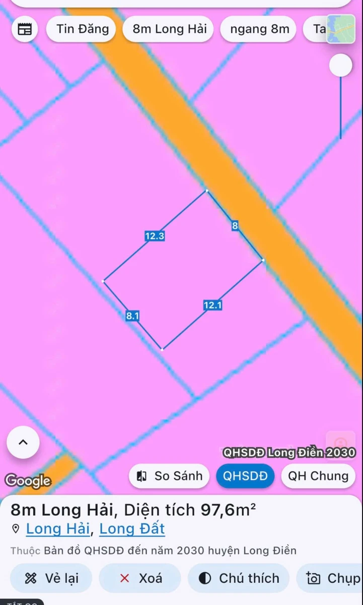 Bán lô đất 96m2 gần chợ Long Hải, Hồ Chí Minh - Ảnh thu nhỏ 4