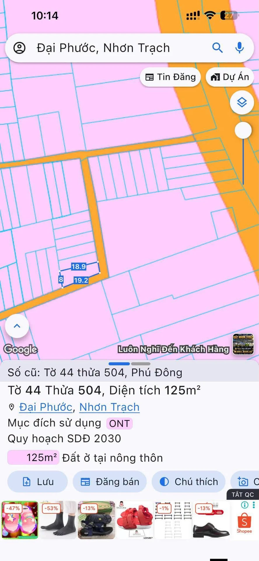 Bán lô góc 2 mặt tiền 125m² Hùng Vương, Quận 12 - 2 tỷ 200 - Ảnh 1