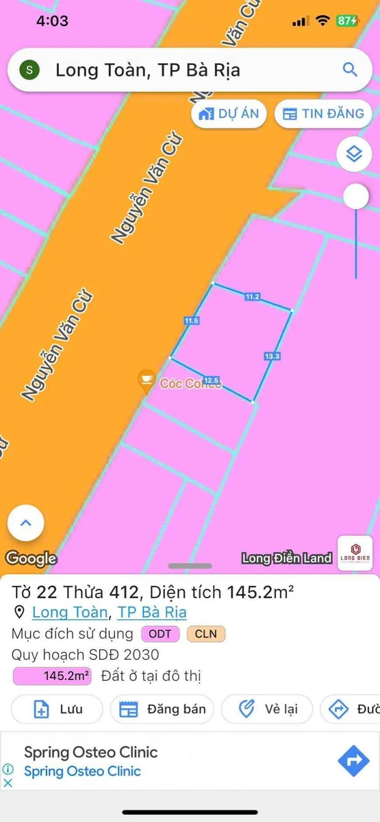 Bán lô đất mặt tiền Nguyễn Văn Cừ, Bà Rịa, 50m2, 6 tỷ 9 - Ảnh thu nhỏ 5