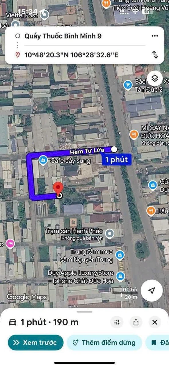 Bán lô đất Đức Hoà Long An 5x20,80m sổ hồng riêng 1 tỷ 200 - Ảnh thu nhỏ 2