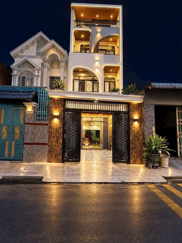 Cho thuê nhà 1 trệt 2 lầu 100m² 4PN An Phú, Thuận An 14tr/tháng