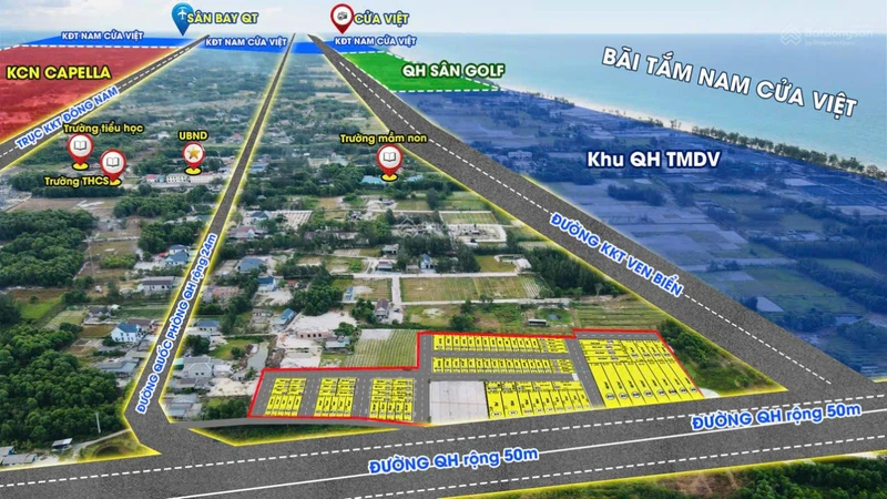 Cần bán lô đất nền cách biển 200m giá nhỉnh 4tr/m. Sổ đỏ full thổ cư. Cách đường QP ven biển 20m