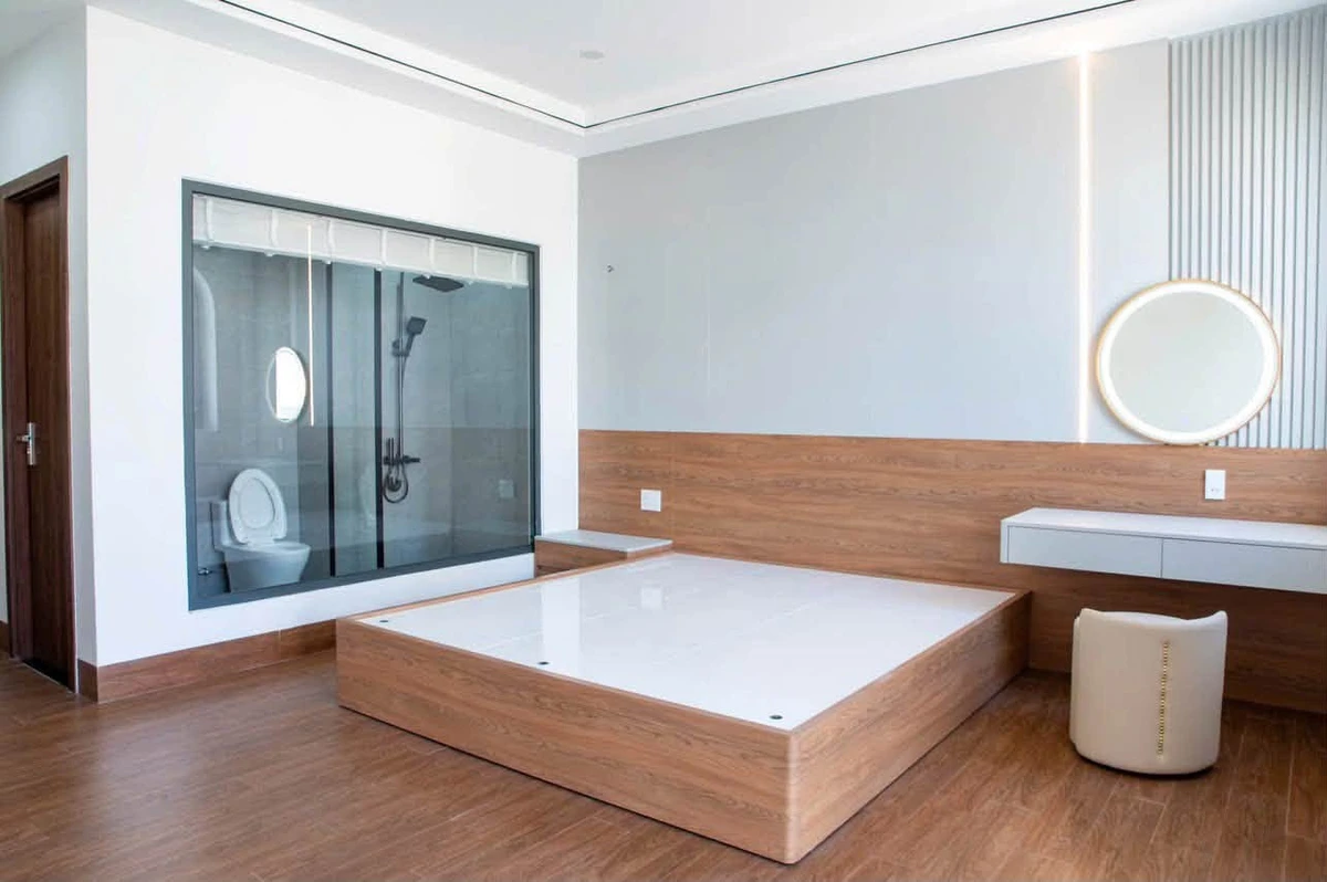Cho thuê nhà 3 tầng 100m2, 4 PN, full nội thất 35tr/tháng - Ảnh 1
