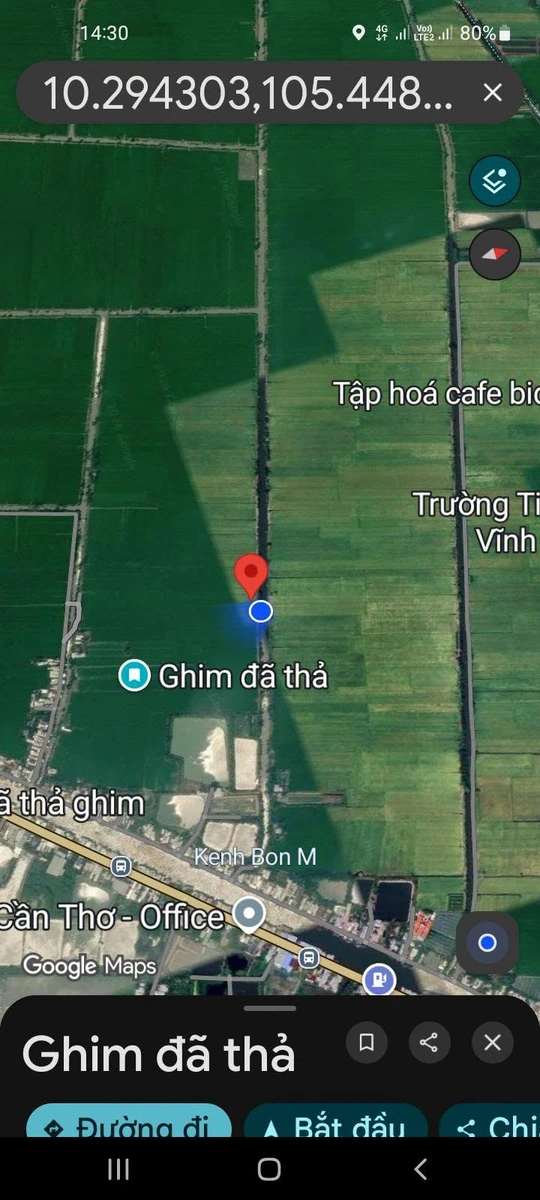 Bán 1296m2 đất nông nghiệp Vĩnh Thạnh, Cần Thơ - 3 tỷ 300 triệu - Ảnh 1