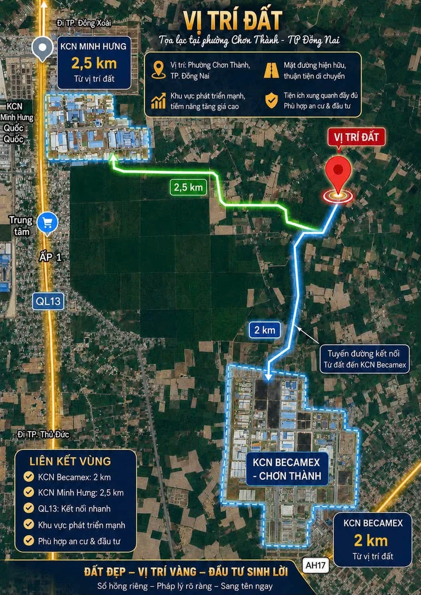 Bán đất xây nhà ở gần KCN Becamex 200m2 495 triệu - Ảnh thu nhỏ 3