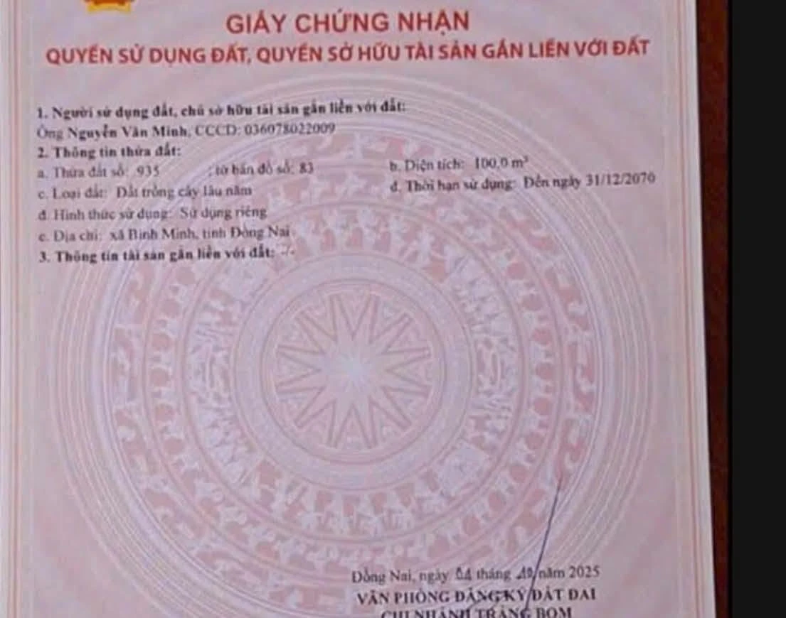 Bán đất 100m2 sổ riêng giá 1 tỷ gần KCN Sông Mây, Bình Minh, Trảng Bom, Đồng Nai - Ảnh thu nhỏ 4