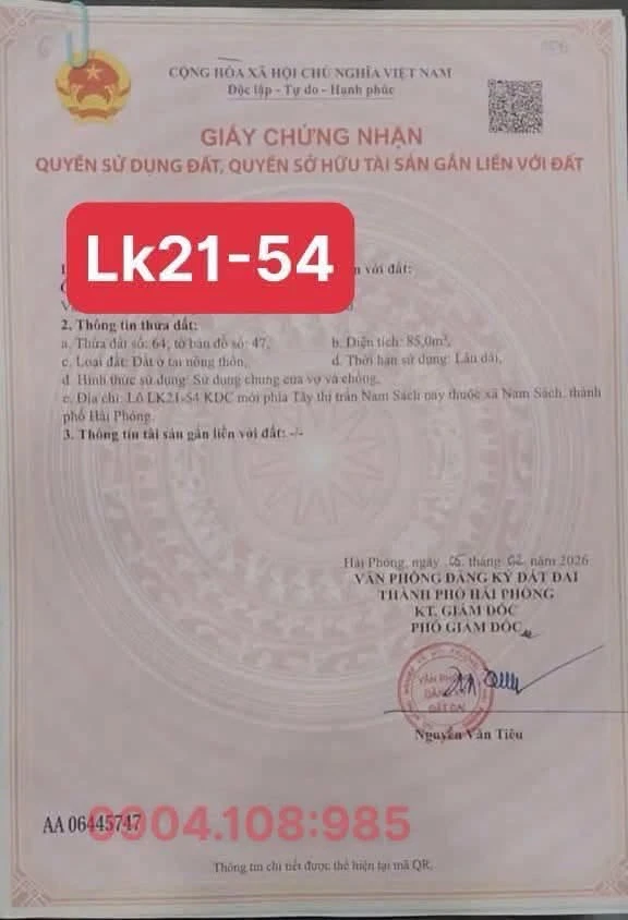 Bán đất Tây Nam Sách 85m2, giá 2.7 tỷ - Ảnh 1
